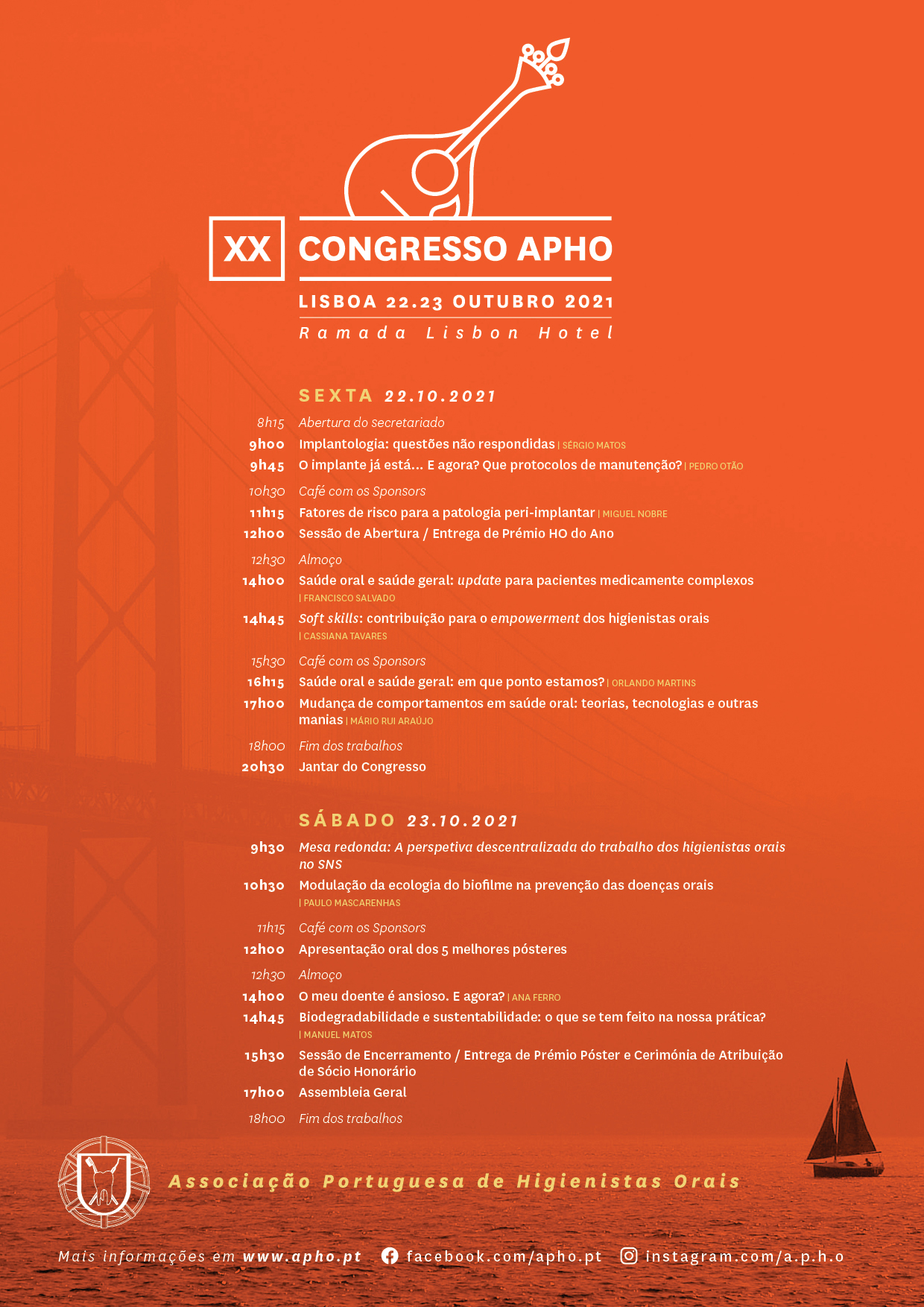 Programação XX Congresso APHO